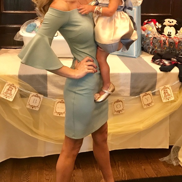 Sage Green Cocktail Dress - Picture 2 of 6